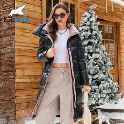 ICEbear 2024 Winter Fashionable Jacket Women's Hooded Warm Parkas Puffer Jackets Hight Quality Female Quilted Coat GWD20155D