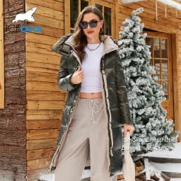 ICEbear 2024 Winter Fashionable Jacket Women's Hooded Warm Parkas Puffer Jackets Hight Quality Female Quilted Coat GWD20155D