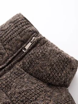 Women's Luxury Vintage Winter Loose Turtleneck Zipper Padded Coats Lady Elegant High Quality Knitted Thicken Warm Jackets Parkas