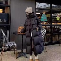Winter New Women Cotton Clothes hooded length version Loose outwear Slimming stand collar outcoat Fashion Warm casual Parkas