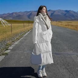 Winter Women Clothing Warm Long Parka Thick Over-the-knee Puffer Jacket Zipper Black Cotton-padded Coats Windproof Jackets New