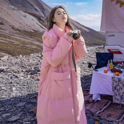 Winter Women Clothing Warm Long Parka Thick Over-the-knee Puffer Jacket Zipper Black Cotton-padded Coats Windproof Jackets New