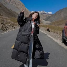Winter Women Clothing Warm Long Parka Thick Over-the-knee Puffer Jacket Zipper Black Cotton-padded Coats Windproof Jackets New