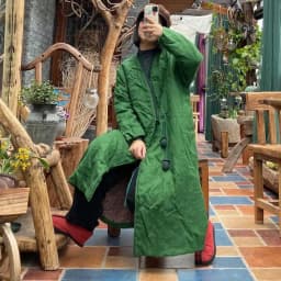 Johnature Women Vintage Print Floral Parkas Print Floral Coats 2026 Spring V-Neck Long Sleeve Button Cotton Linen Female Parkas