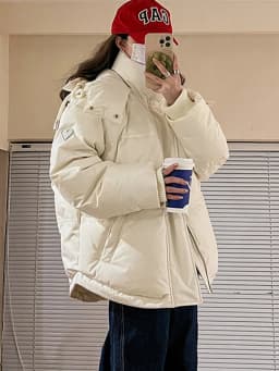 Outdoor Women's Winter Padded Jacket Coat 2025 New Cotton Hooded Solid Thick Parka Waterproof Puffy Korean Fashion