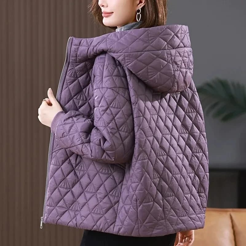 Women's Down Cotton Jacket 2026 Age-reducing Hooded Ladies Winter Parka Coat Comfortable Middle-aged Mother Female Outerwear