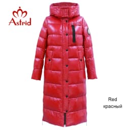 Astrid Winter Women's coat women parka long warm Bright fabric fashion Jacket hooded large sizes trendy female clothing 9510