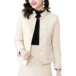 Diamond Short Padded Jacket Women's Autumn Winter Cotton Coat 2025 New Thin Down Cotton Jacket Fashion Puffer Coats Female