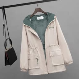 2026 New Autumn Winter Add Velvet Jacket Women's Parker Korean Loose Hooded Thick Warm Windbreaker Female Short Casual  Outerwea