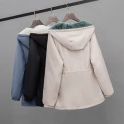 2026 New Autumn Winter Add Velvet Jacket Women's Parker Korean Loose Hooded Thick Warm Windbreaker Female Short Casual  Outerwea