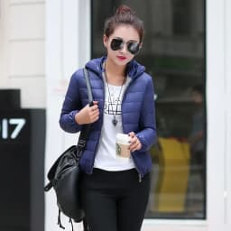 Jackets for Women Quilted Padded Lightweight Puffer Woman Coat Hoodie Short Yellow Thick Padding Feather Cropped Cute Modern Hot