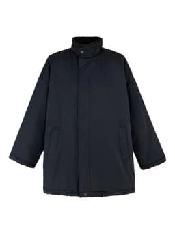 [LANMREM] Office Lady Cotton Padded Coat For Women Stand Neck Single Breasted Minimalism Warm Jackets 2024 Winter New 26C1339