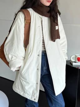 [LANMREM] Office Lady Cotton Padded Coat For Women Stand Neck Single Breasted Minimalism Warm Jackets 2024 Winter New 26C1339