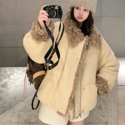 Women's Winter Cotton-padded Coat with Faux Lambswool Collar 2026 Thicken Warm Parkas Woman Preppy Style Casual Cotton Jacket
