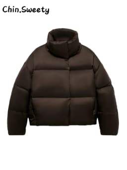 Warm Women's Detachable Scarf Collar Hooded Cotton Coat Solid Full Sleeve Buttons Pocket Thicken Jacket 2025 Winter Lady Outwear