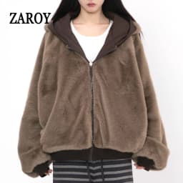 ZAROY Women Winter Jacket Double-Sided Wear Coat Casual Loose Zipper Hooded Parka Thick Warm Windproof Y2K Gothic Outwear куртка