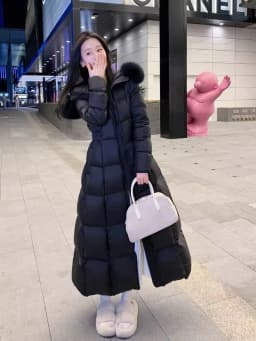 Fashion Women's Long Down Cotton Jacket Slim Fit Thicken Warm Winter Snow Coat With Belted Commute Korean Puffer Parkas