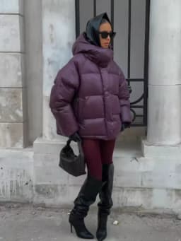Women Winter Hooded Quilted Jacket Single Breasted Puffer Full Sleeve Padded Cotton Coats Lady Warm Daily Commute Outwear