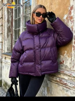Women Winter Hooded Quilted Jacket Single Breasted Puffer Full Sleeve Padded Cotton Coats Lady Warm Daily Commute Outwear