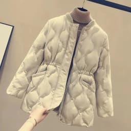 2025 New Winter Women Parkas Down Cotton Overcoat Female Casual Thick Warm Windproof Waist Padded Cotton Outwear Coat Female