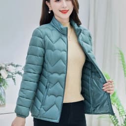Slimming Short down Cotton Jacket for Mom Autumn Winter Fashionable Lightweight Elderly Women's Clothing Large Size Coat