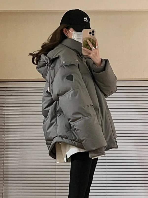Winter Women's Short Padded Jacket Loose Fit Thickened Korean Style Cotton down Coat Trendy Couple's Clothing Small Size