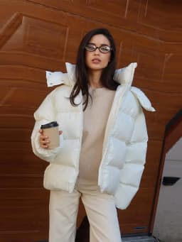 Detachable Hooded Women's Cotton Jacket lacquered Long Sleeve Zipper Pocket Female Coats Oversized Loose Casual Coats For Ladies