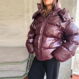 Detachable Hooded Women's Cotton Jacket lacquered Long Sleeve Zipper Pocket Female Coats Oversized Loose Casual Coats For Ladies