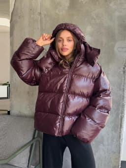 Detachable Hooded Women's Cotton Jacket lacquered Long Sleeve Zipper Pocket Female Coats Oversized Loose Casual Coats For Ladies