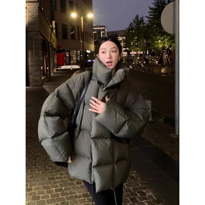 New Candy Color Down Cotton Padded Jacket Women Coat Korean Chic Puffer Jacket Thick Warm Outerwear Women's Clothes Short Parkas