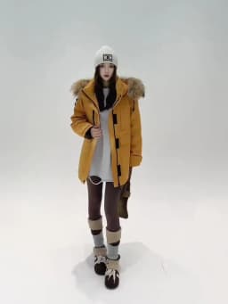 Korea All-match Women Winter Parkas Detachable Real Fur Collar Hooded Duck Down Jacket Mid-long Long Sleeve Casual Down Coat