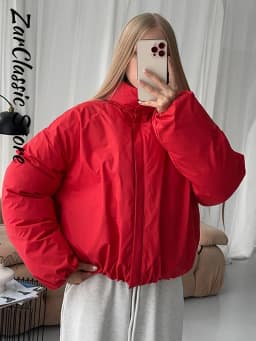 Casual Solid Women's Winter Jacket Fashion Stand Neck Full Sleeve Zip-up Cropped Padded Coats New Basic Daily Outwear 2026