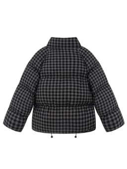 2025 Autumn Winter Women Y2k Japanese Harajuku Plaid Padded Jacket Stand Collar Down Jacket Korean Thick Parkas Outwears Design