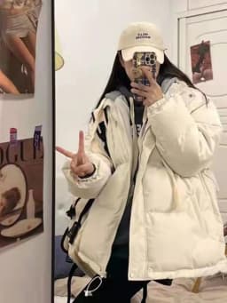 Loose Women's Cotton Jaet 2023 Winter New Sle Student Lazy Sle Bread Coat Korean Version Casual Cotton Outerwear