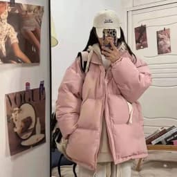 Loose Women's Cotton Jaet 2023 Winter New Sle Student Lazy Sle Bread Coat Korean Version Casual Cotton Outerwear