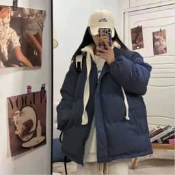 Loose Women's Cotton Jaet 2023 Winter New Sle Student Lazy Sle Bread Coat Korean Version Casual Cotton Outerwear