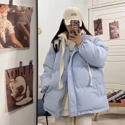 Loose Women's Cotton Jaet 2023 Winter New Sle Student Lazy Sle Bread Coat Korean Version Casual Cotton Outerwear