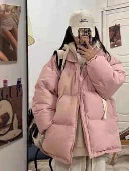 Loose Women's Cotton Jaet 2023 Winter New Sle Student Lazy Sle Bread Coat Korean Version Casual Cotton Outerwear