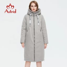 Astrid Women's winter parka Long Casual Hooded fur mink down Minimalist style jackets for women coat plus size parkas AT-10089