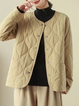 Loose Fit Quilted Cotton Jaet Women's Autumn Winter Thi Warm round Ne Japanese Sle Lightweight down Cotton Coat
