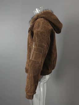 DEAT Fashion Brown Fur Hooded Cottn-padded Coat Women's Loose Aircraft Buckle Thick Short Parka Jacket Winter New