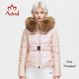 Astrid 2022 New Winter Women's coat women warm thick parka fashion black short Jacket with raccoon fur hood female clothing 7267