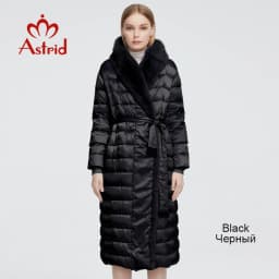 Astrid 2022 New Winter Women's coat women parka long warm Jacket with Rabbit fur hood large sizes female clothing Design ZR-7518