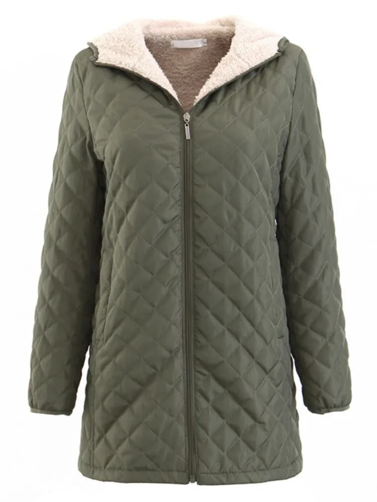Johnature Parkas Hooded Coats 5 Color Women 2025 Spring New Solid Color Casual Women Cloths Long Sleeve Quality Parkas