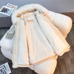 Y2k Vintage Long Sleeve Parka Faux Fur Collar Patchwork Autumn Winter Women Casual American Retro Padded Coat Solid 2026