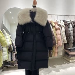 Korean Vintage Y2K Women Long Faux Fur Collar Parkas 2026 Winter Warm Thick Cotton Padded Overcoat Casual Outerwear Jackets