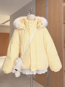 2026 Winter Y2K American Vintage Women Parkas Faux Fur Collar Korean Warm Cotton‑padded Casual Outerwear Jacket Tops