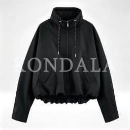 KONDALA Women Casual Chic Stand-Collar Jacket Red Street Sports Style Jacket 2026 Fall Winter Trendy Loose Zip-up Padding Jacket