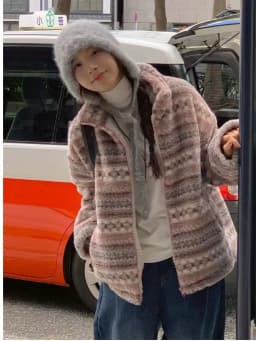 Korean Style Winter Cotton Jacket Women's Warm Fleece Double-Sided Wear Collision Color Outerwear Trendy Girls' Clothing
