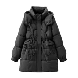 Mid Long Winter 2025 DownCotton Jacke Women's Fashionable Cotton Jacket With Waist Cinching Slimming EffectThick Totton Jacket